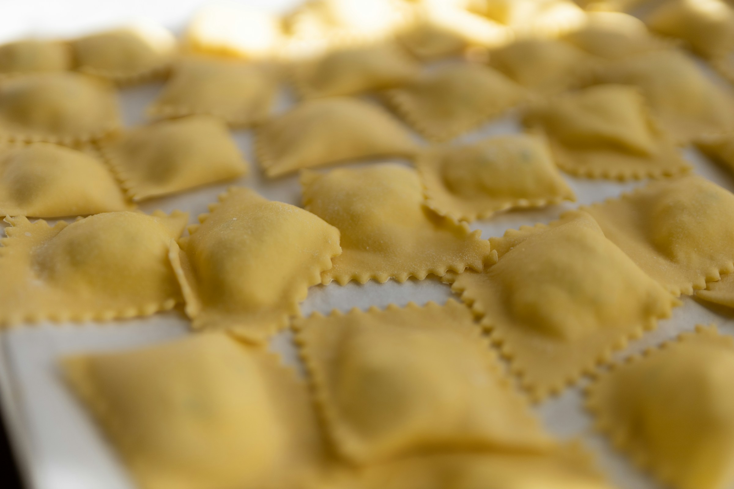 Close-up van klassieke Piemontese gevulde pasta